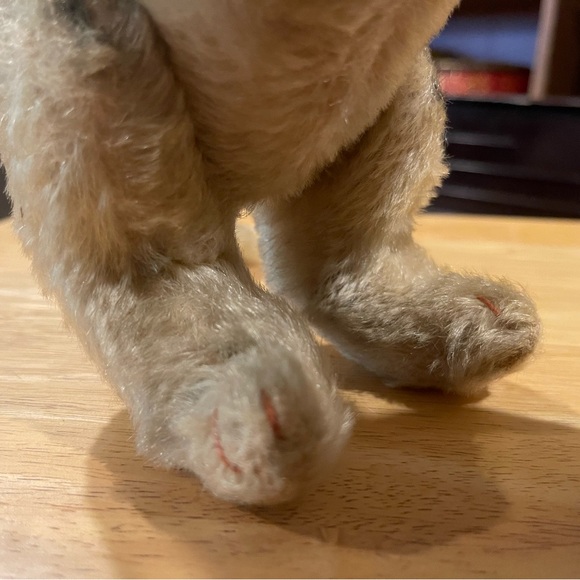 SOLD Steiff Mohair Tabby Cat Fully Articulated/Jointed 1950s No Button One Owner - Picture 10 of 13